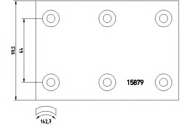 DON GG/209/1 Brake Lining, drum brake